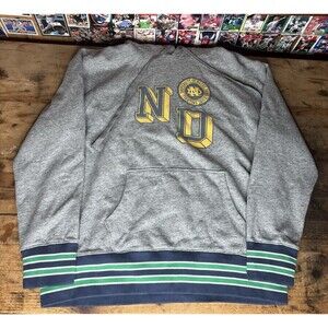 Tailgate Notre Dame University Fighting Irish Hoodie Sweatshirt Gray Men’s XL